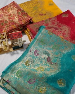 Bnarasi Pure Silk Golden Zari Saree
