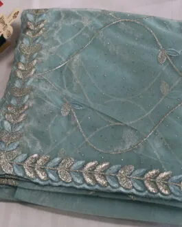 Soft Net Full Zari Work Saree