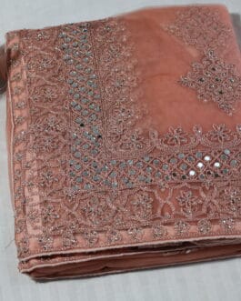 Net Mirror Work Saree