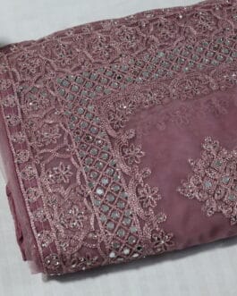 Net Mirror Work Saree