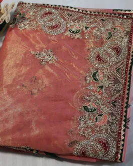 Heavy Border Work Saree
