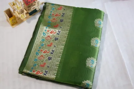 Banarasi Saree green color